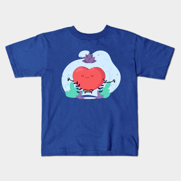 Meditation Kids T-Shirt by Mako Design 